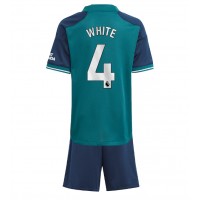 Camiseta Arsenal Benjamin White #4 Tercera Equipación para niños 2023-24 manga corta (+ pantalones cortos)
